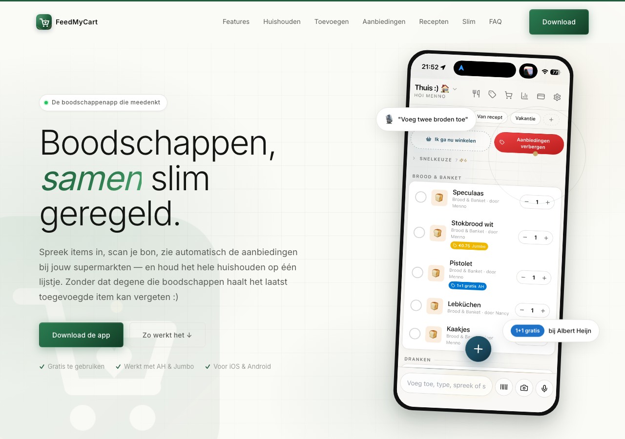 FeedMyCart landing page preview